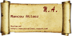 Mancsu Atlasz névjegykártya